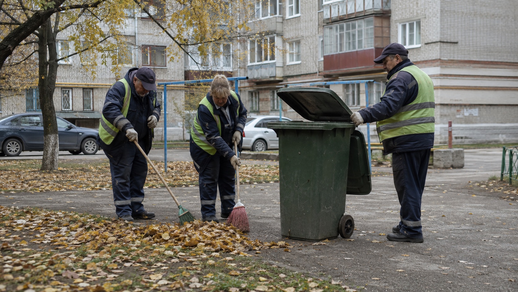 Иллюстрация к материалу: Уборка нескольких участков в Тюмени: как распределить бригаду и смены